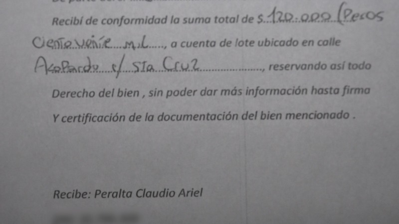 Denuncian por estafa a un hombre que deca vender terrenos municipales